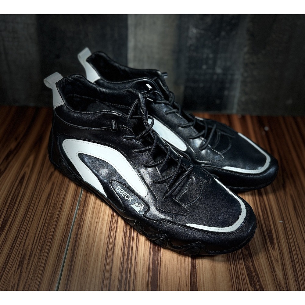 DBeck Zero Drop Barefoot‎ Shoes Mens 11.5 EU 45 Black White Minimalist Walking